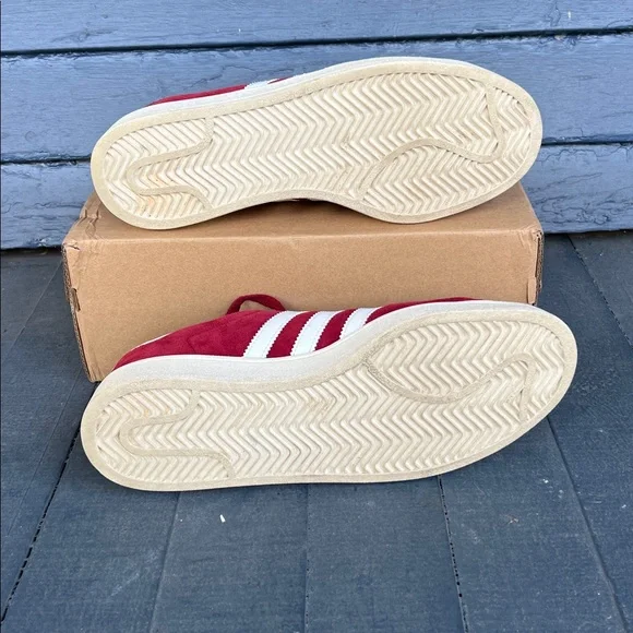 Adidas Campus Burgundy Suede Shoes - Picture 4 of 7